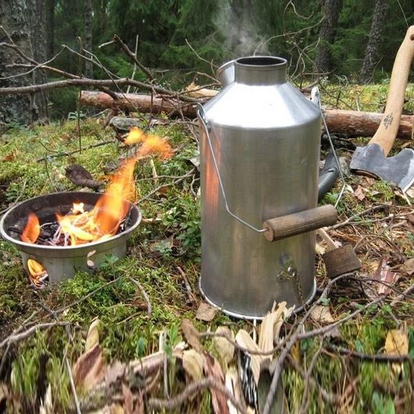 Kelly Kettle Base Camp 1.6 ltr (Stainless Steel) + Whistle - Longshot Tactical