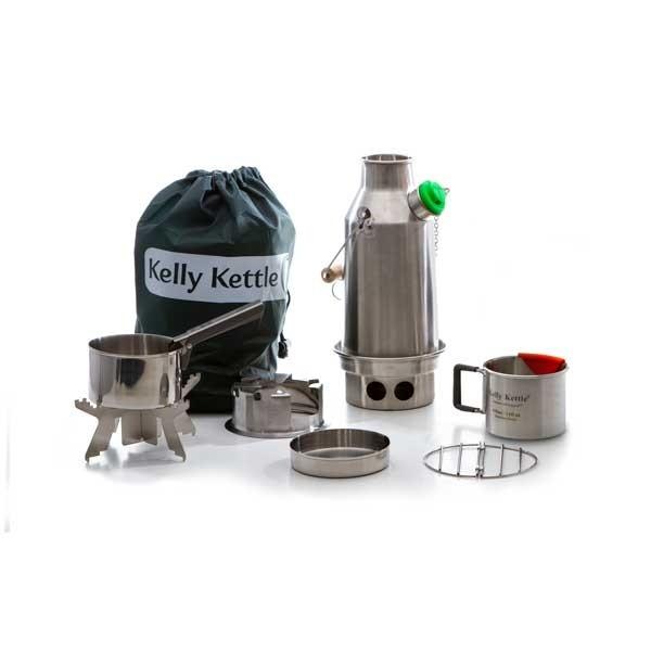 Kelly Kettle Trekker' Kit Fire Kettle and Stove (Stainless Steel) - Longshot Tactical