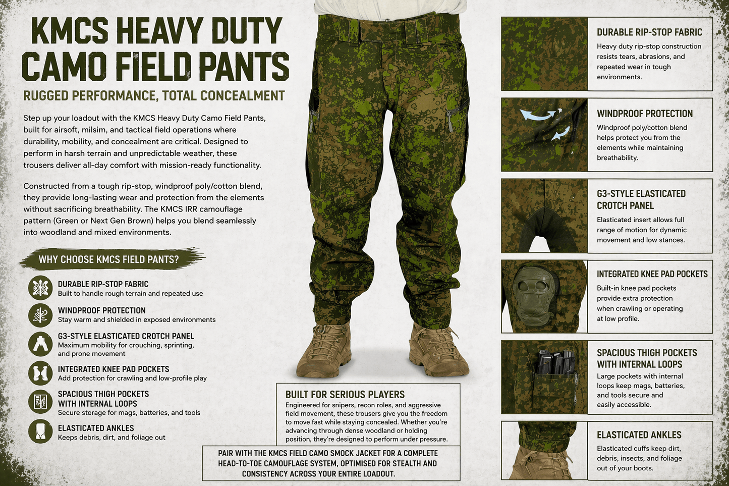 KMCS Field Pants (Various Colours) - Longshot Tactical