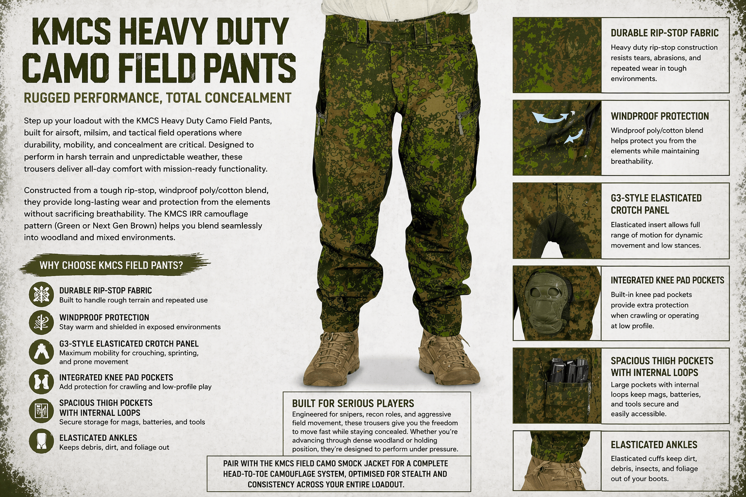 KMCS Field Pants (Various Colours) - Longshot Tactical