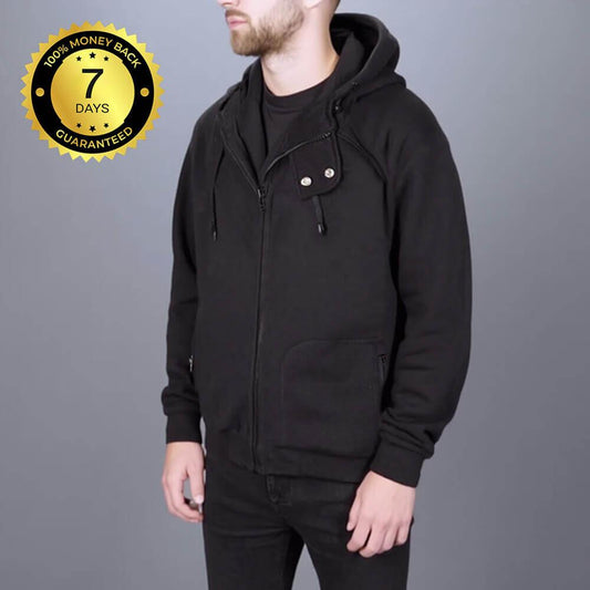 Knife Resistant Anti Slash Hooded Top in Black - Longshot Tactical