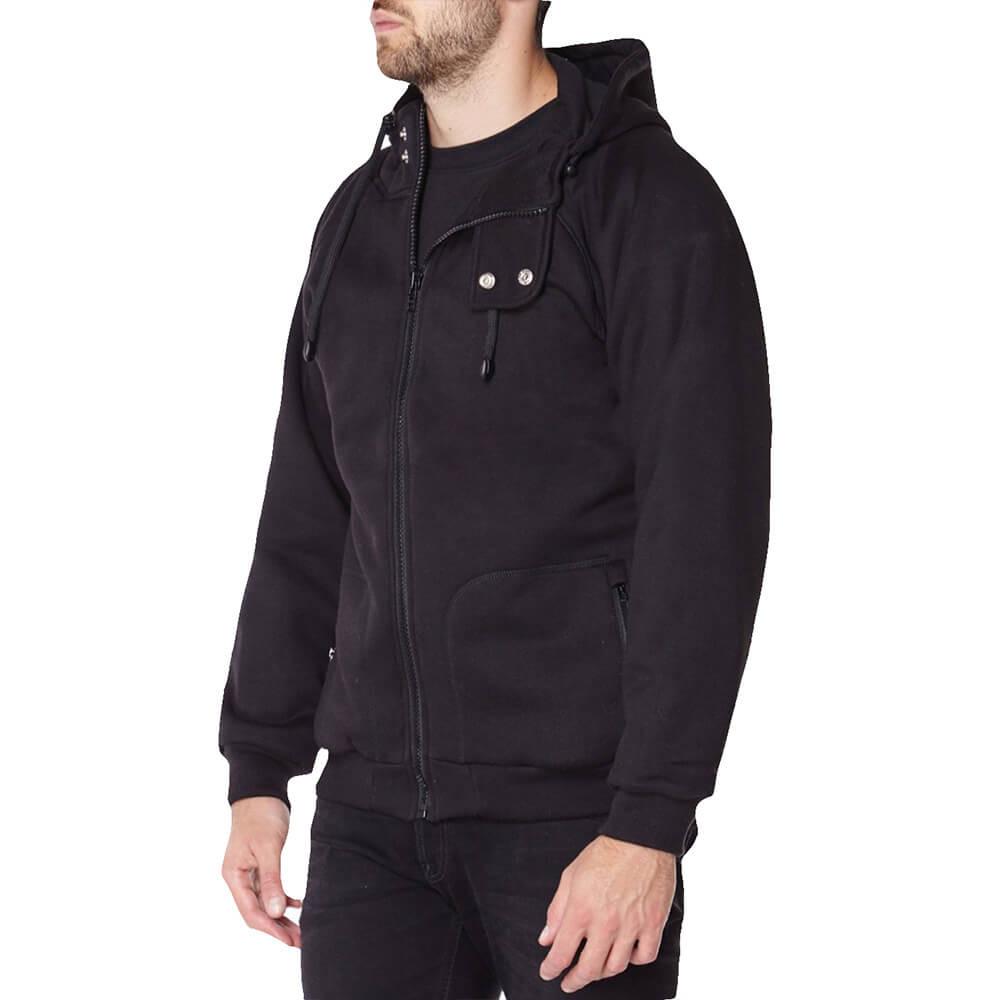 Knife Resistant Anti Slash Hooded Top in Black - Longshot Tactical