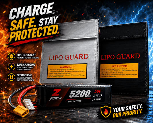 LiPo Battery Safety Charging & Storage Bag | Fire Resistant LiPo Guard Pouch - Longshot Tactical