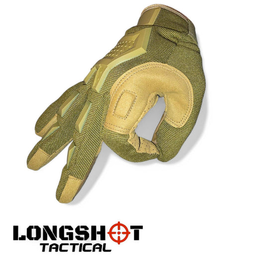 Longshot Tactical Airsoft Gloves With Knuckle Protection — M (8) - Longshot Tactical