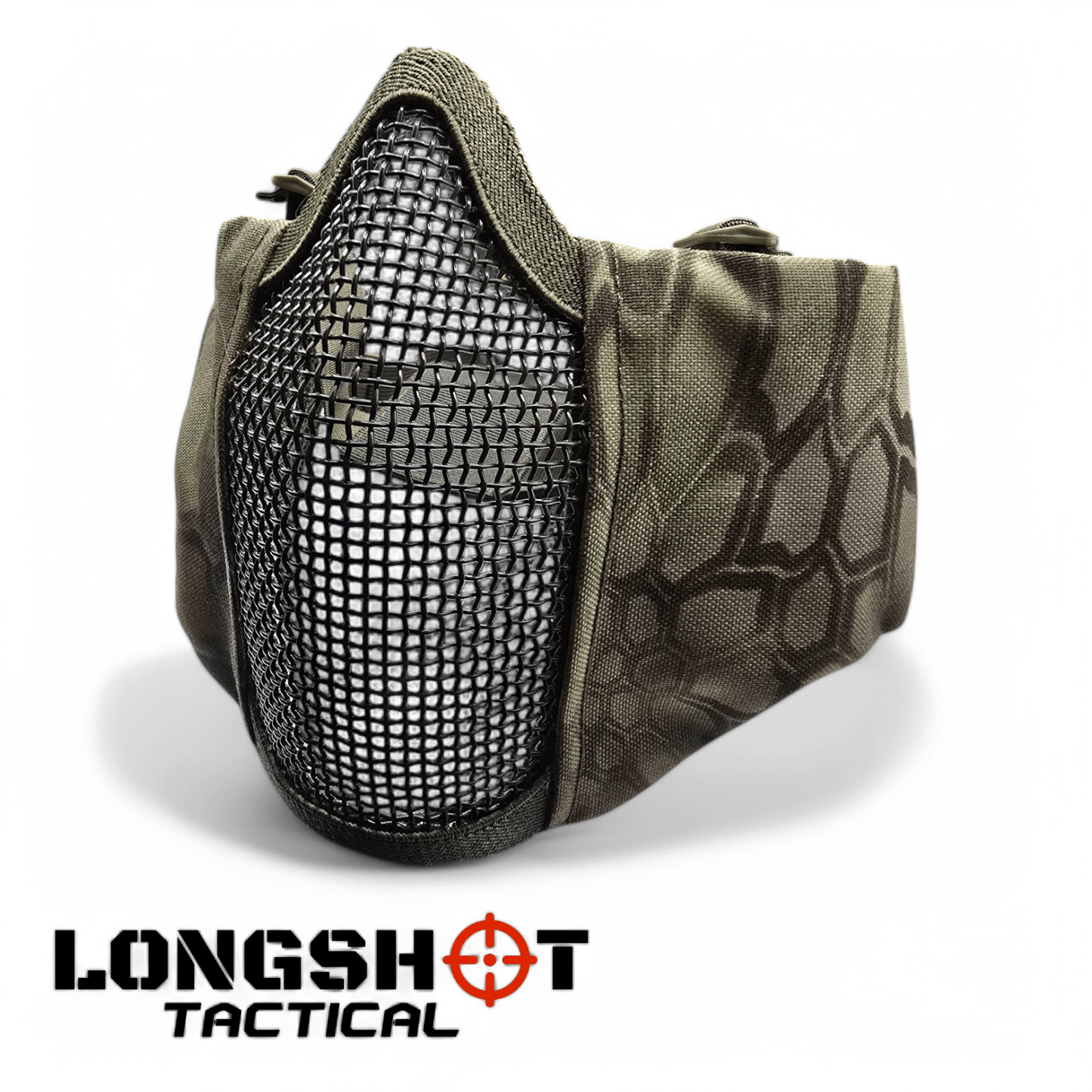 Longshot Tactical Airsoft Mesh Face Mask - Reptile - Longshot Tactical