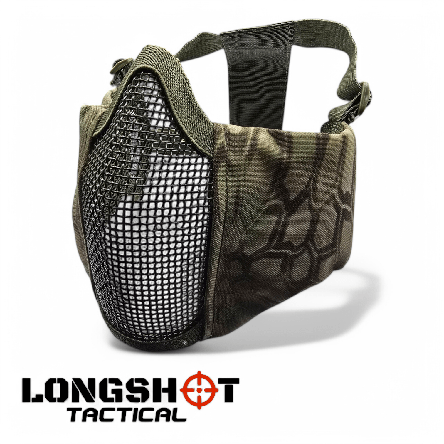 Longshot Tactical Airsoft Mesh Face Mask - Reptile - Longshot Tactical