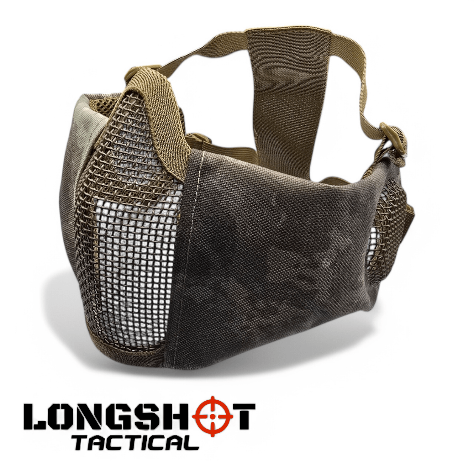 Longshot Tactical Airsoft Mesh Face Mask - Urban Dust - Longshot Tactical