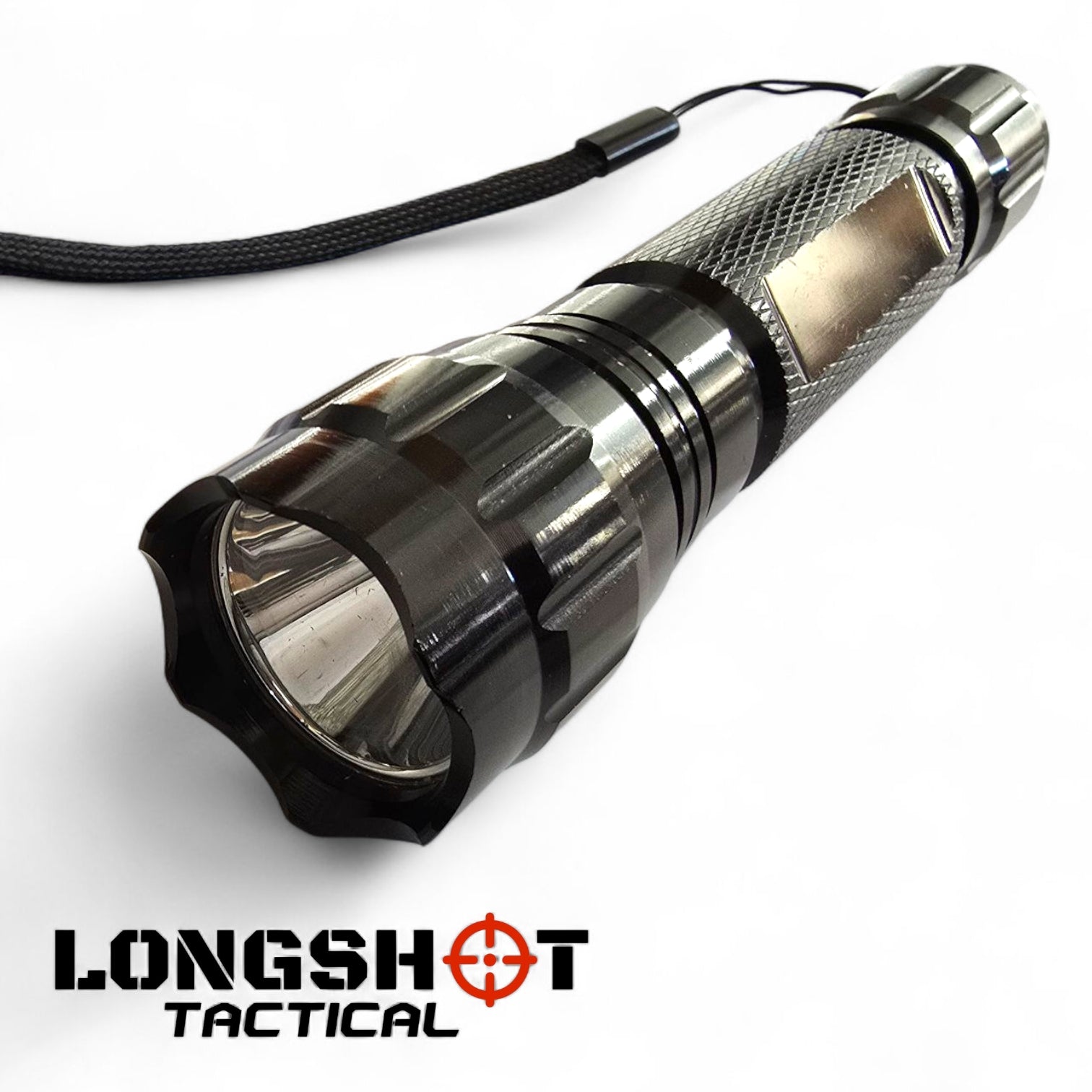 Longshot Tactical Flashlight with 20mm Rail Attachment and Switch - Longshot Tactical