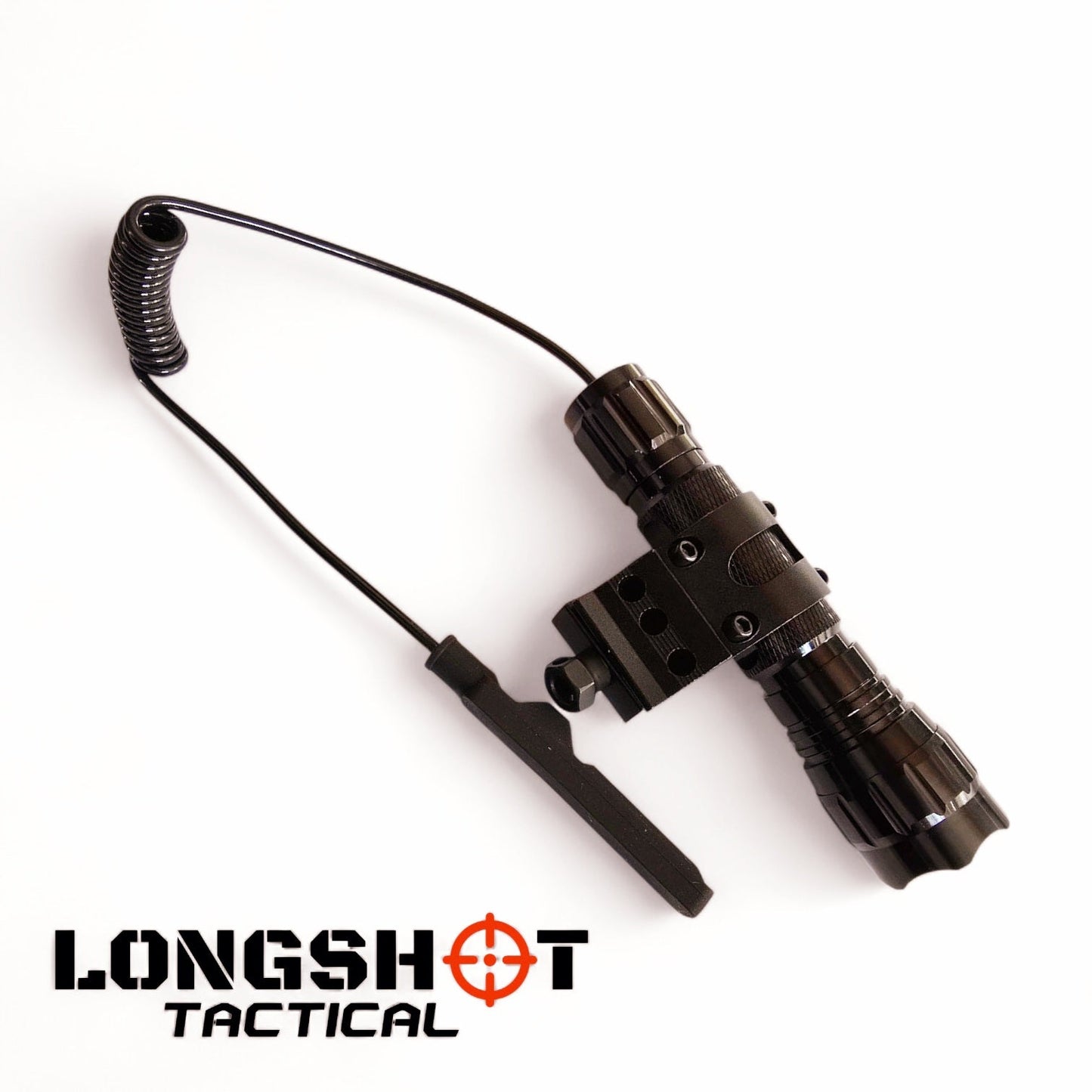 Longshot Tactical Flashlight with 20mm Rail Attachment and Switch - Longshot Tactical