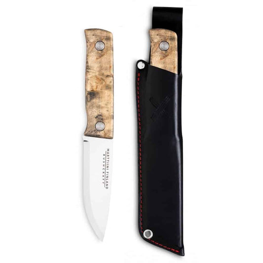 Marttiini Tundra GR Bushcraft Knife - Curly Birch - Longshot Tactical