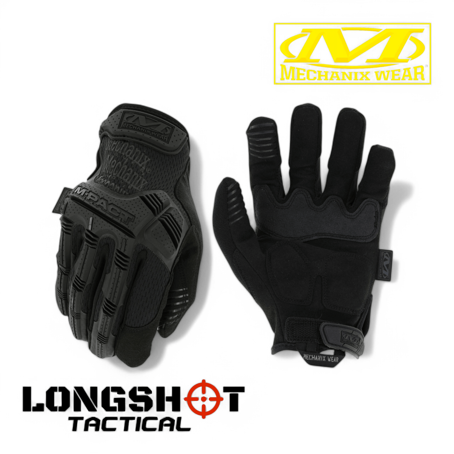 Mechanix M - PACT Black Airsoft Gloves - Longshot Tactical