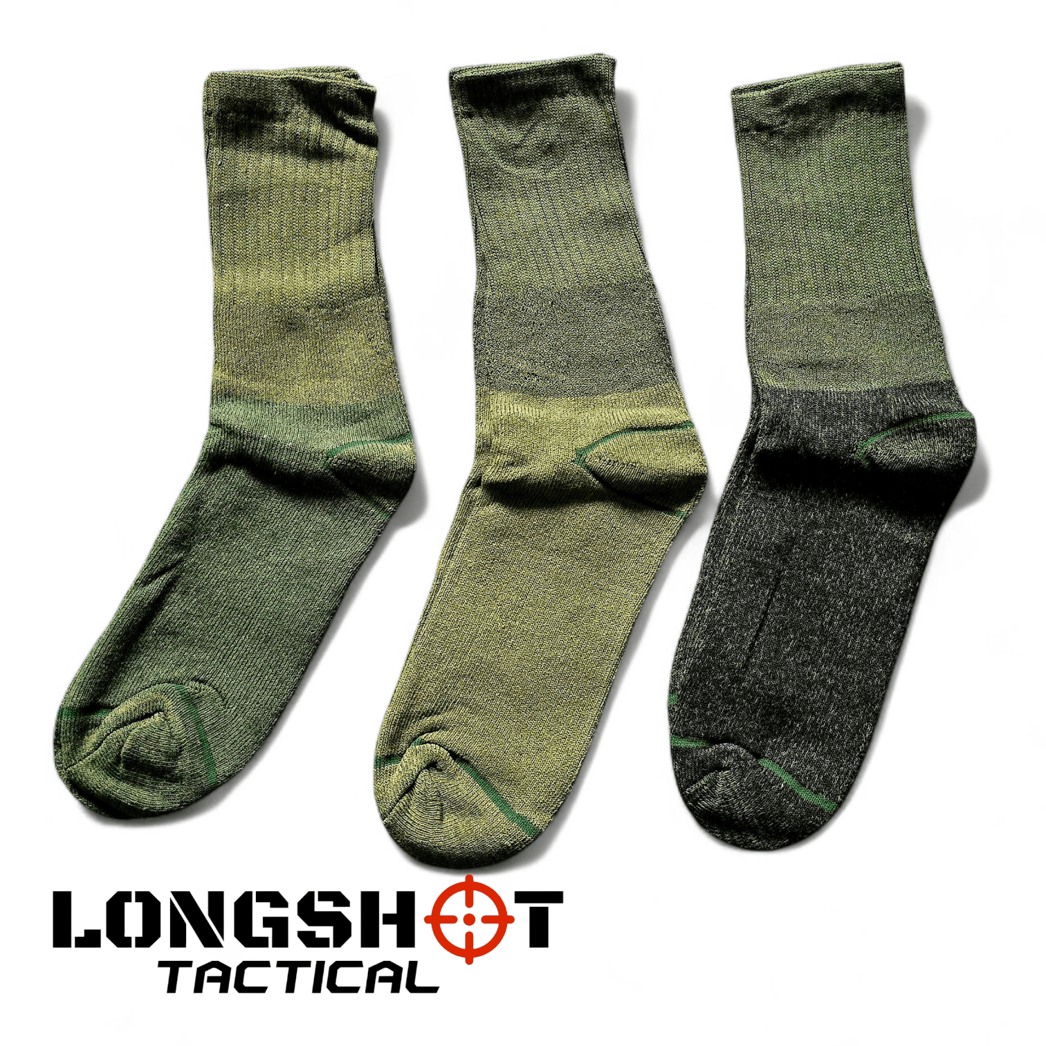 Men's Thermal Military Boot Socks - Warm Hiking & Tactical Socks - Longshot Tactical