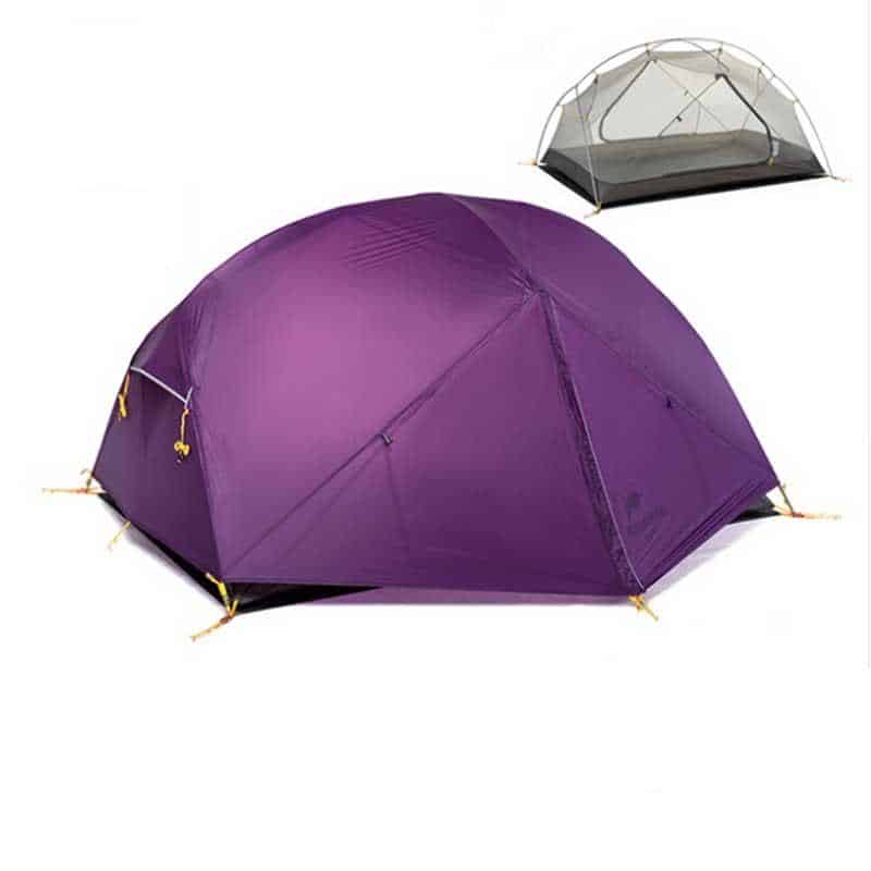 Naturehike 20D Mongar Ultralight 2 man Tent (Various Colours) With Mat - Longshot Tactical