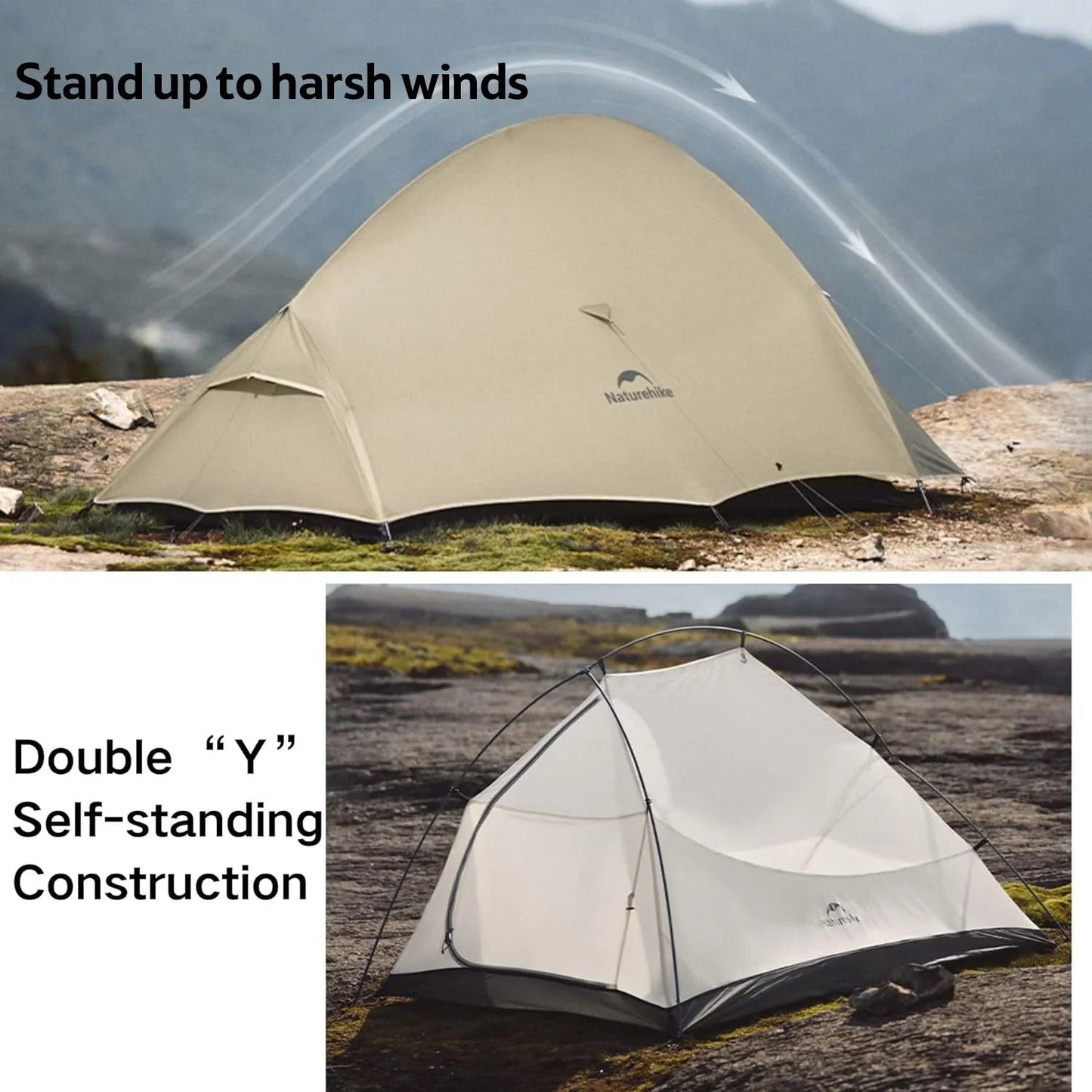 Naturehike Cloud up PRO 2 person ultralight Tent inc footprint - Longshot Tactical