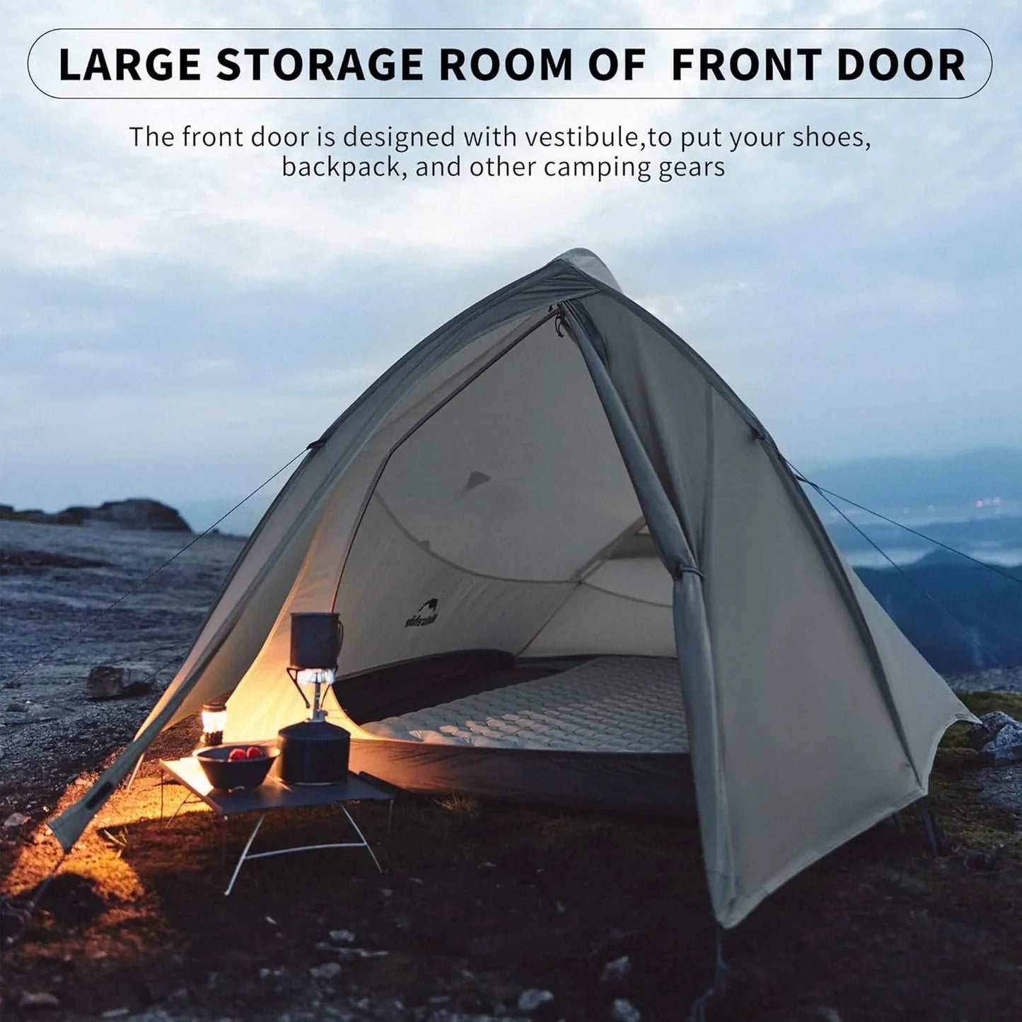 Naturehike Cloud up PRO 2 person ultralight Tent inc footprint - Longshot Tactical