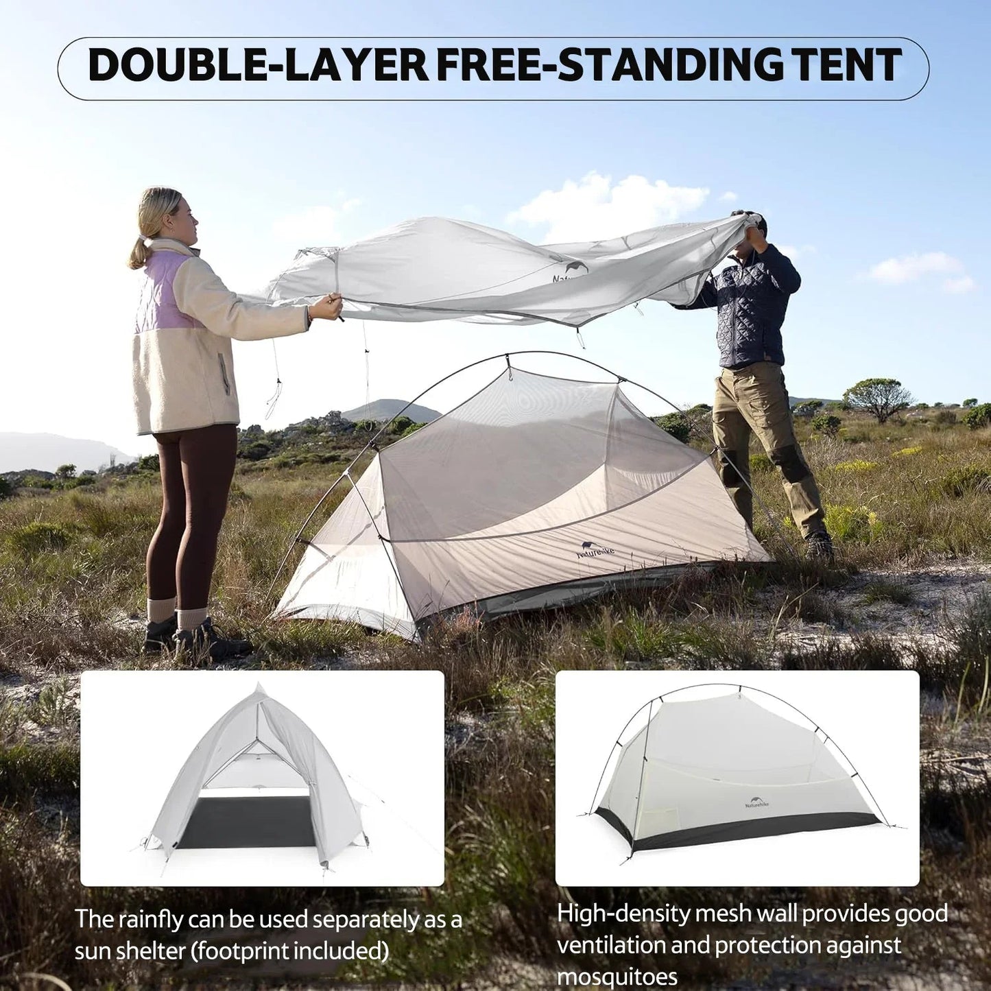 Naturehike Cloud Up Ultralight 1 Person Tent with footprint - Longshot Tactical