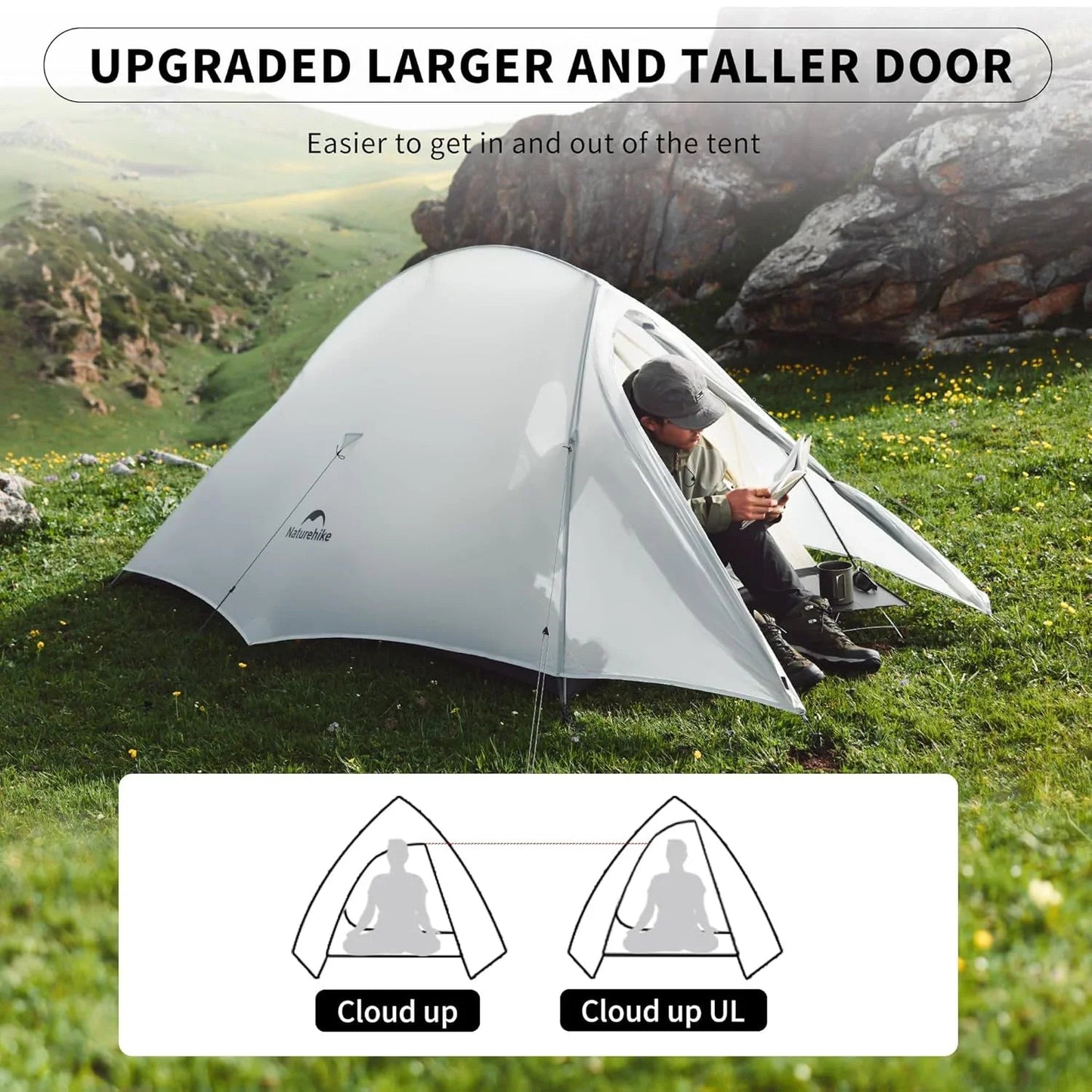 Naturehike Cloud Up Ultralight 1 Person Tent with footprint - Longshot Tactical