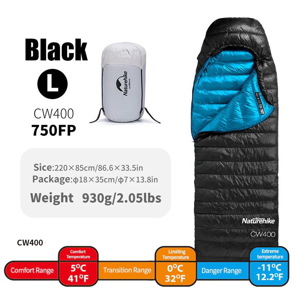 Naturehike Duck Down Sleeping Bag - Various Sizes - Longshot Tactical