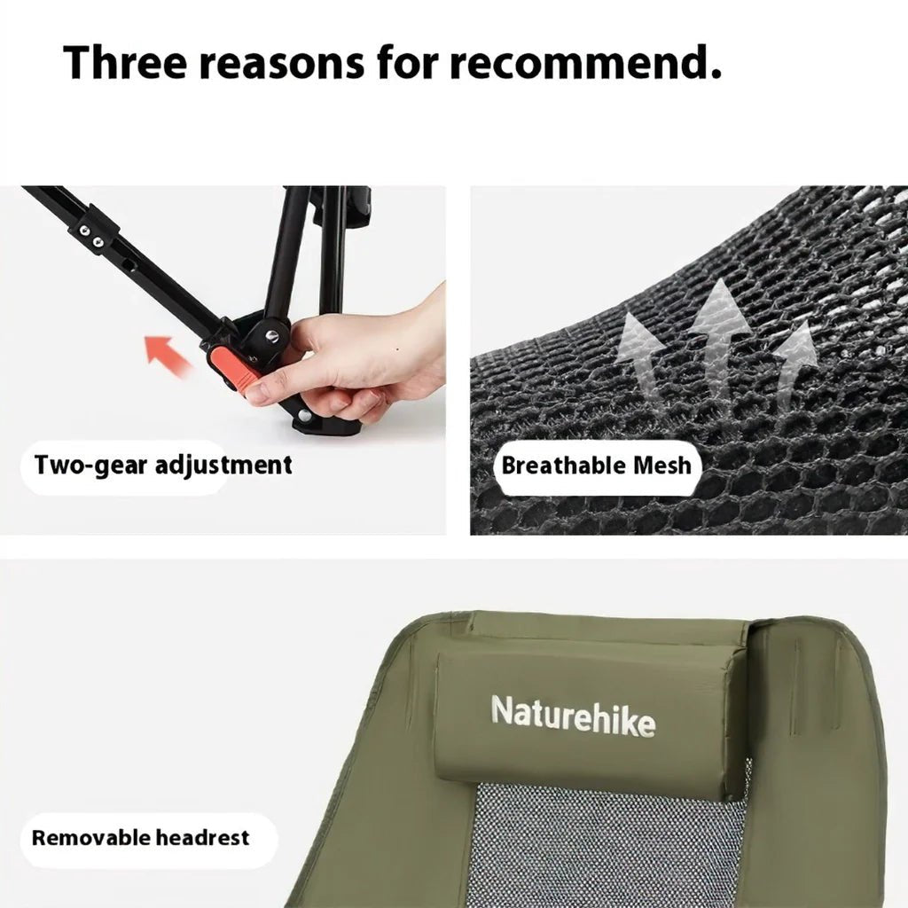 Naturehike Sea Star 002 High-Back Mesh Moon Chair - Longshot Tactical