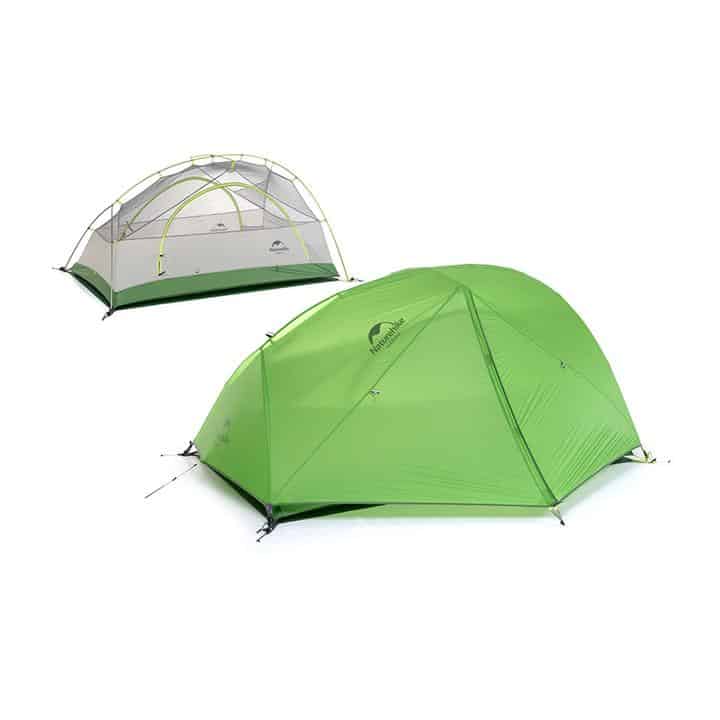 Naturehike Star - River 2 Lightweight 2 - Man Tent With Mat (Various Colours) - Longshot Tactical
