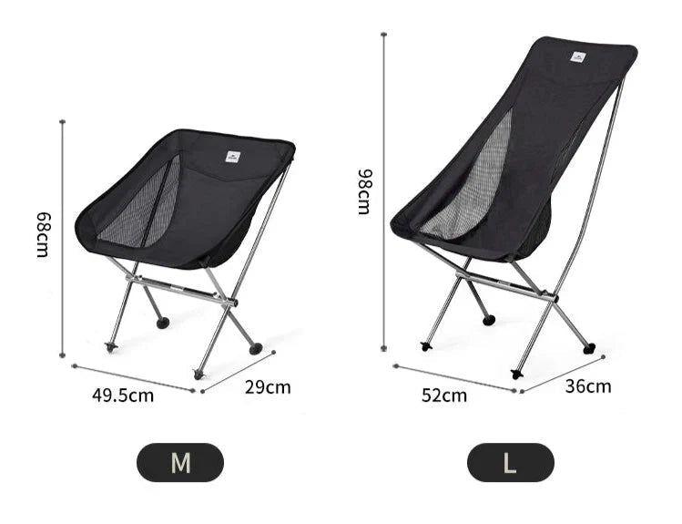 Naturehike YL05 Ultralight Portable Camping Chair (low or high back) - Longshot Tactical