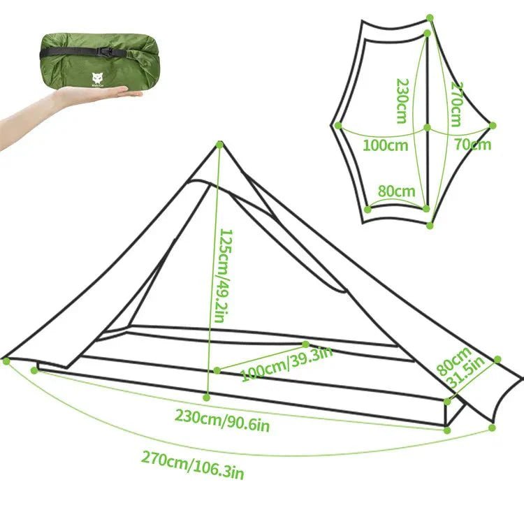 Night Cat 1 Person Ultra Lightweight Backpacking Tent - Longshot Tactical