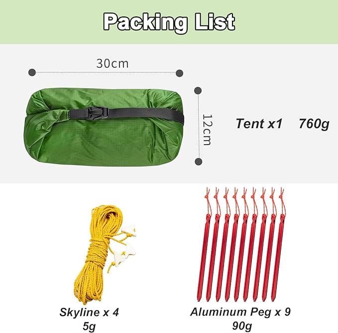 Night Cat 1 Person Ultra Lightweight Backpacking Tent - Longshot Tactical