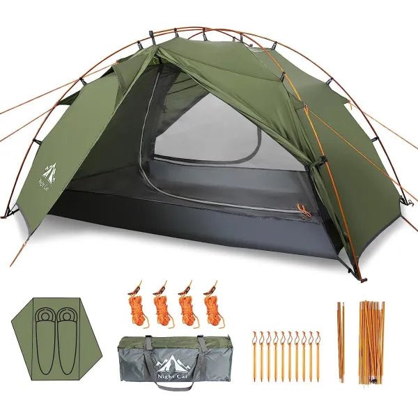 Night Cat 2 Persons backpacking tent with Aluminium Poles - Longshot Tactical