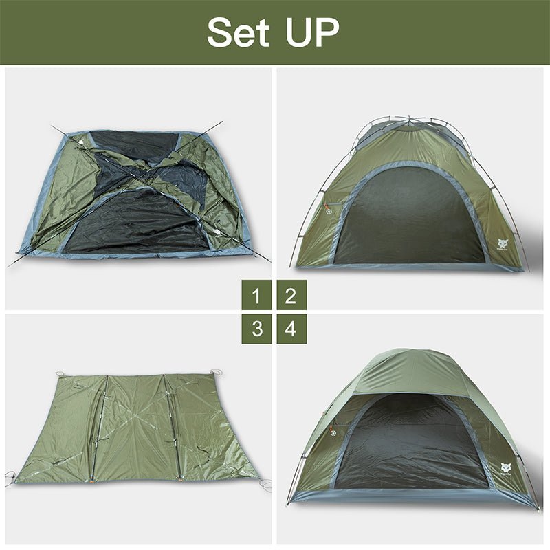 Night Cat 3 - 4 Person Double Layer Tent - Longshot Tactical