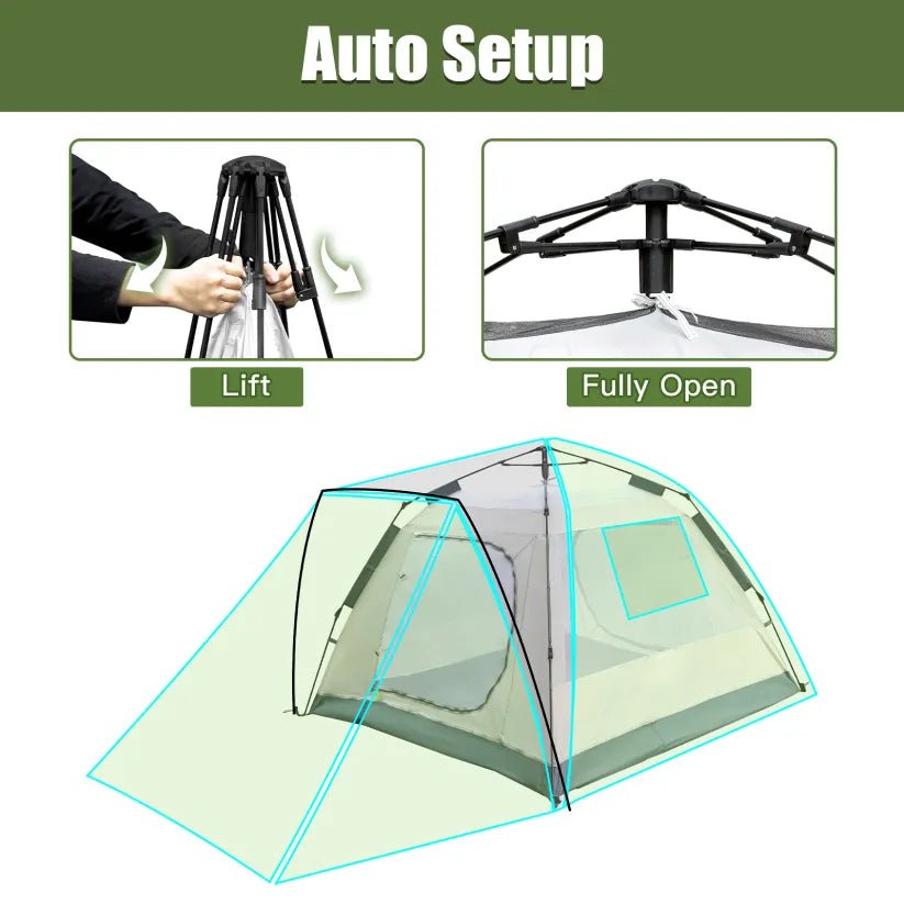 Night Cat 3 - Person Pop - Up Cabin Tent with Porch - Longshot Tactical