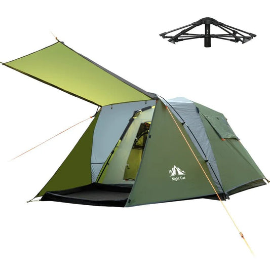 Night Cat 3 - Person Pop - Up Cabin Tent with Porch - Longshot Tactical