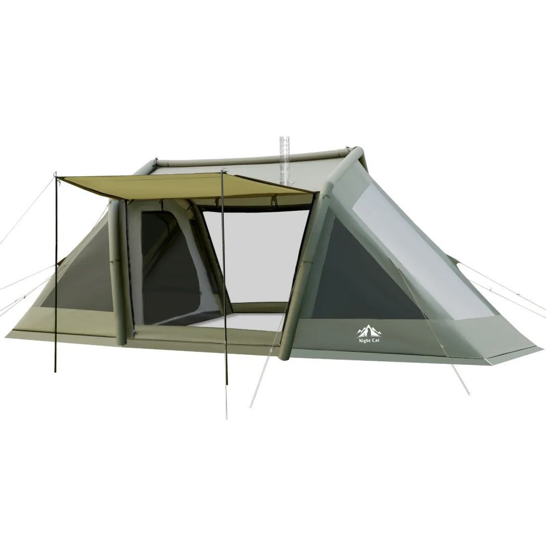 Night Cat 8 Man Inflatable Tent with 2 Bedrooms - Longshot Tactical