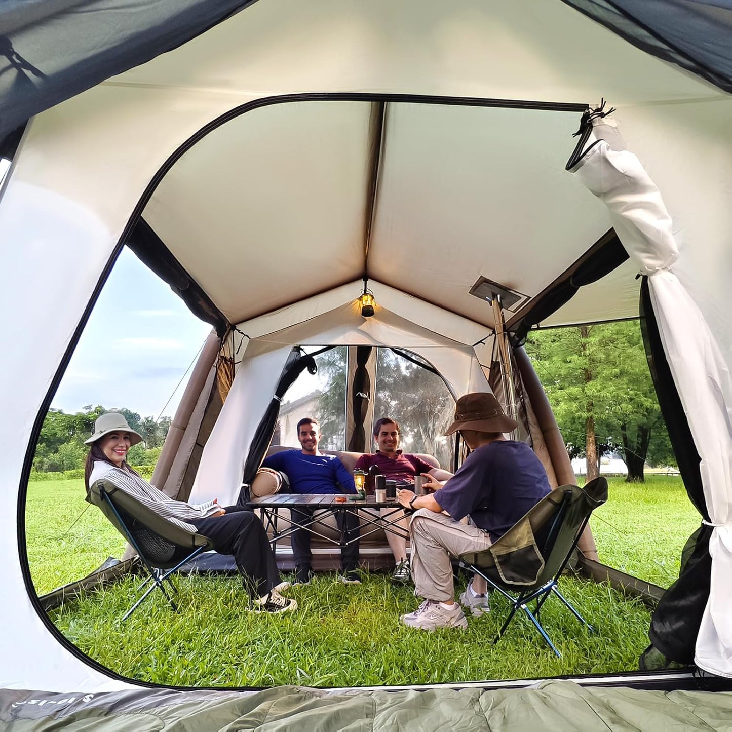 Night Cat 8 Man Inflatable Tent with 2 Bedrooms - Longshot Tactical