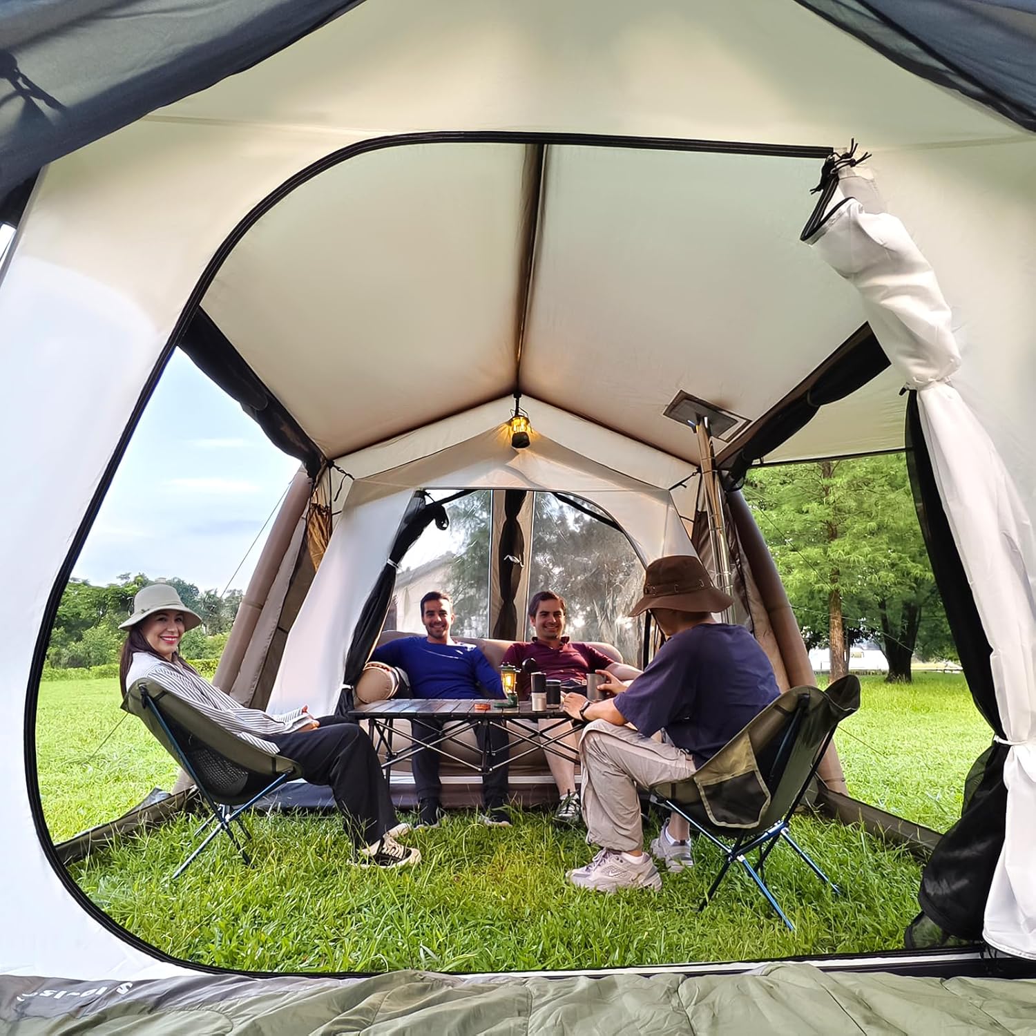 Night Cat 8 Man Inflatable Tent with 2 Bedrooms - Longshot Tactical