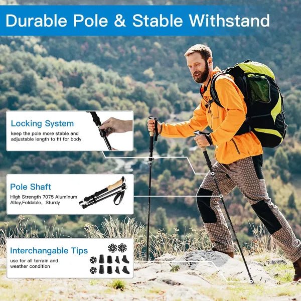 Night Cat Folding Trekking Poles - Longshot Tactical