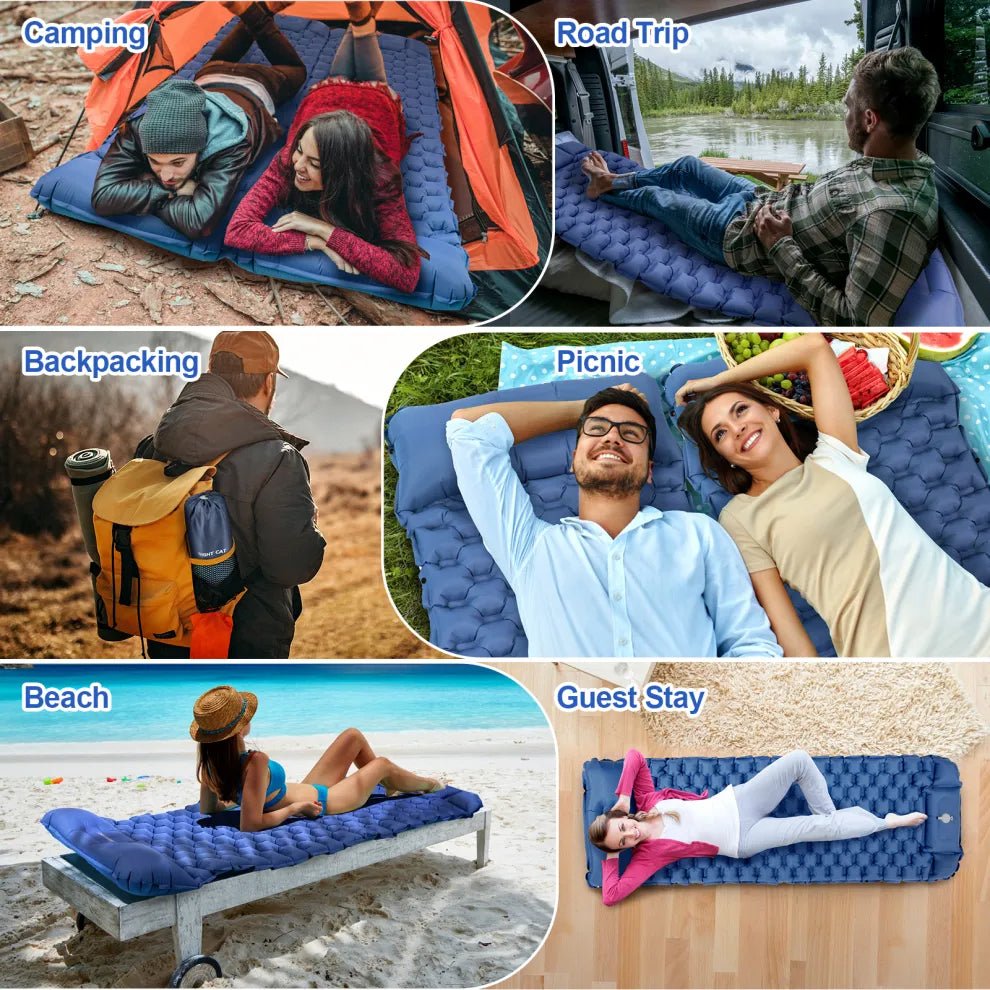 Night Cat Inflatable Sleeping Air Pad with Pillow - Longshot Tactical