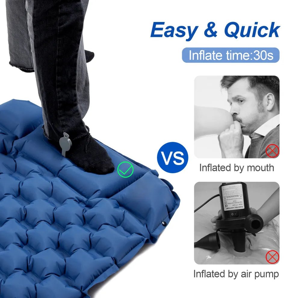 Night Cat Inflatable Sleeping Air Pad with Pillow - Longshot Tactical