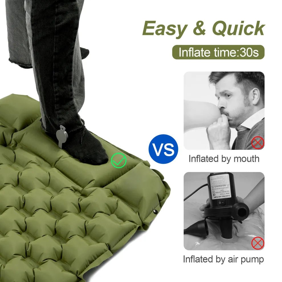 Night Cat Inflatable Sleeping Air Pad with Pillow - Longshot Tactical