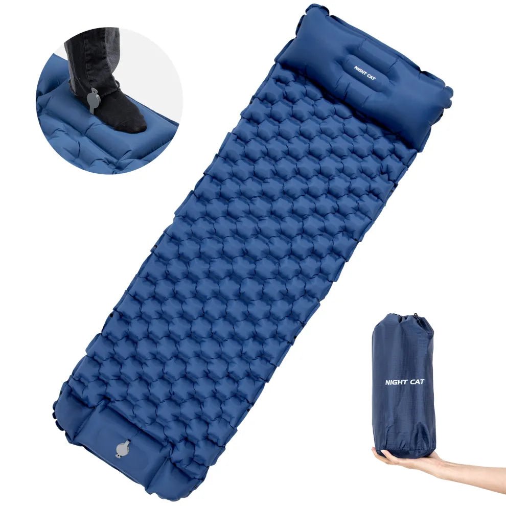 Night Cat Inflatable Sleeping Air Pad with Pillow - Longshot Tactical