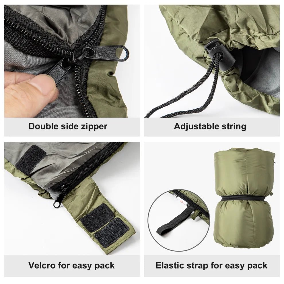 Night Cat Lightweight Backpacking Sleeping Bag for Adults - 3 Seasons - Longshot Tactical