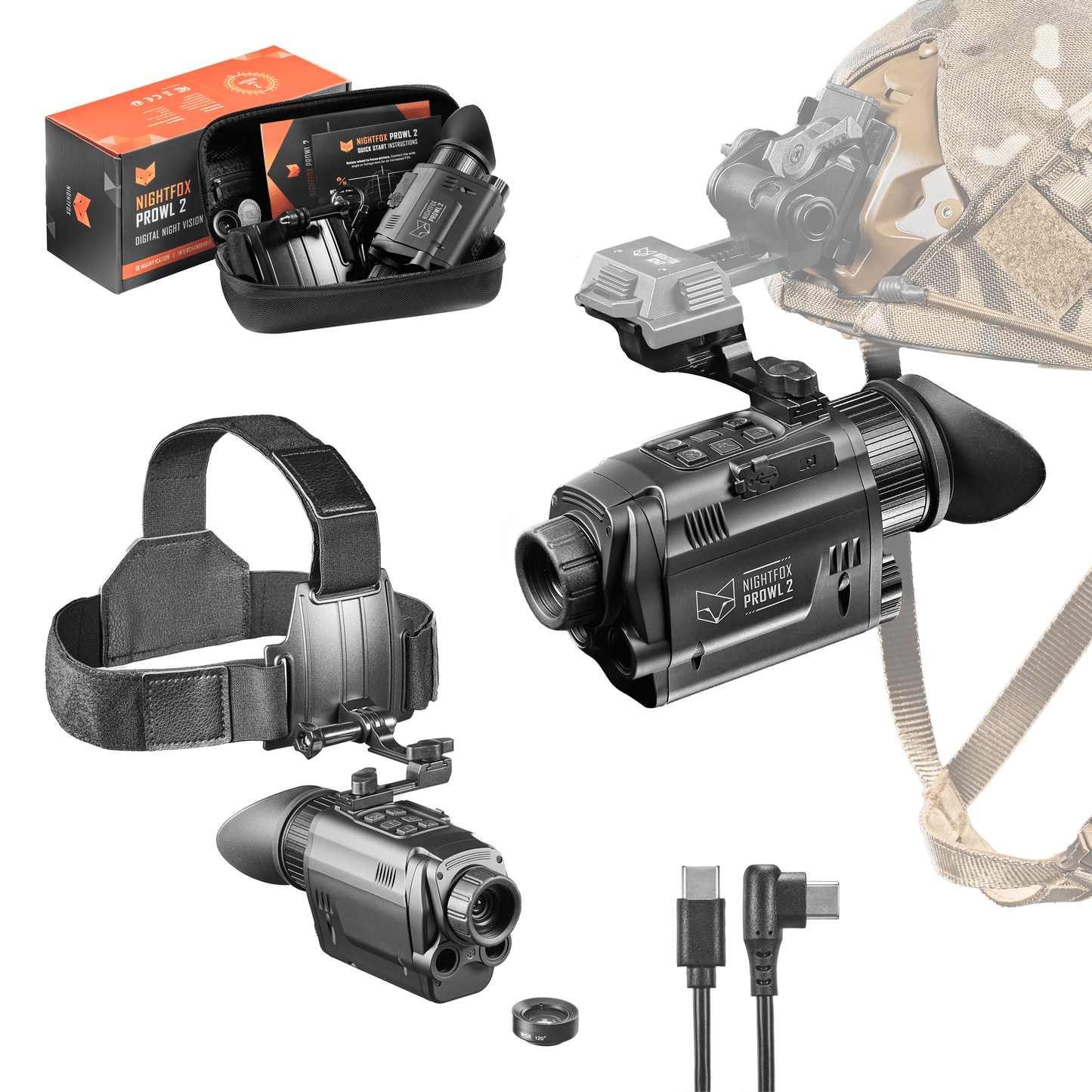 Nightfox Prowl 2 Monocular Night Vision Goggles - Longshot Tactical