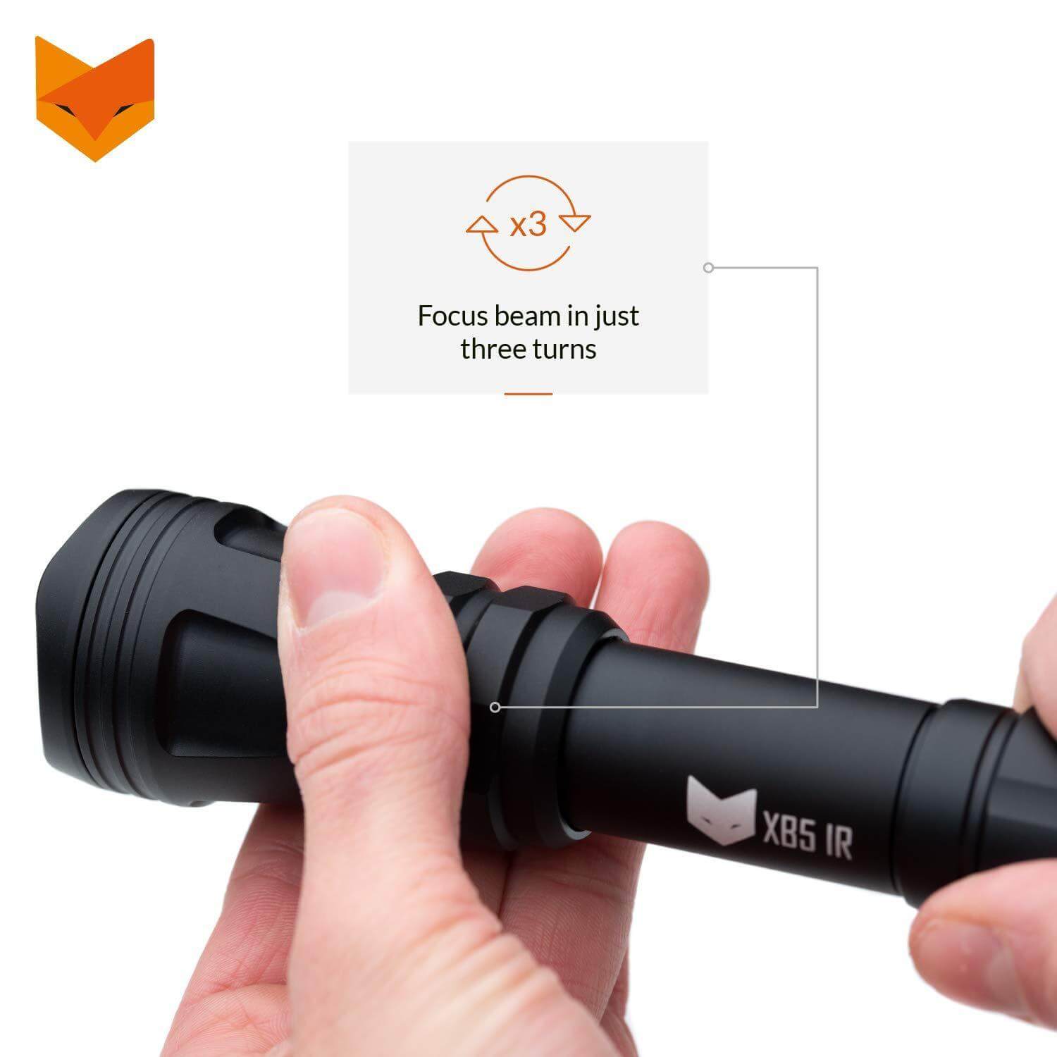 Nightfox XB5 940nm Low Glow Infrared LED Flashlight - Longshot Tactical