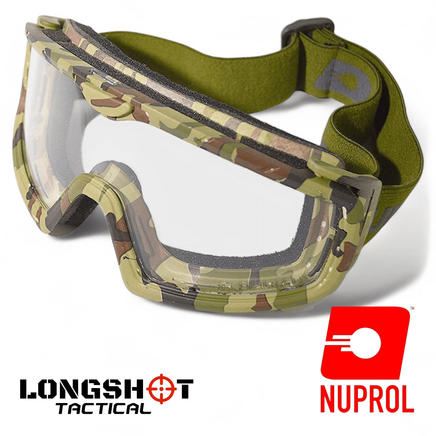Nuprol Camo Battle Visor Tactical Airsoft Goggles with Lens Insert - Longshot Tactical