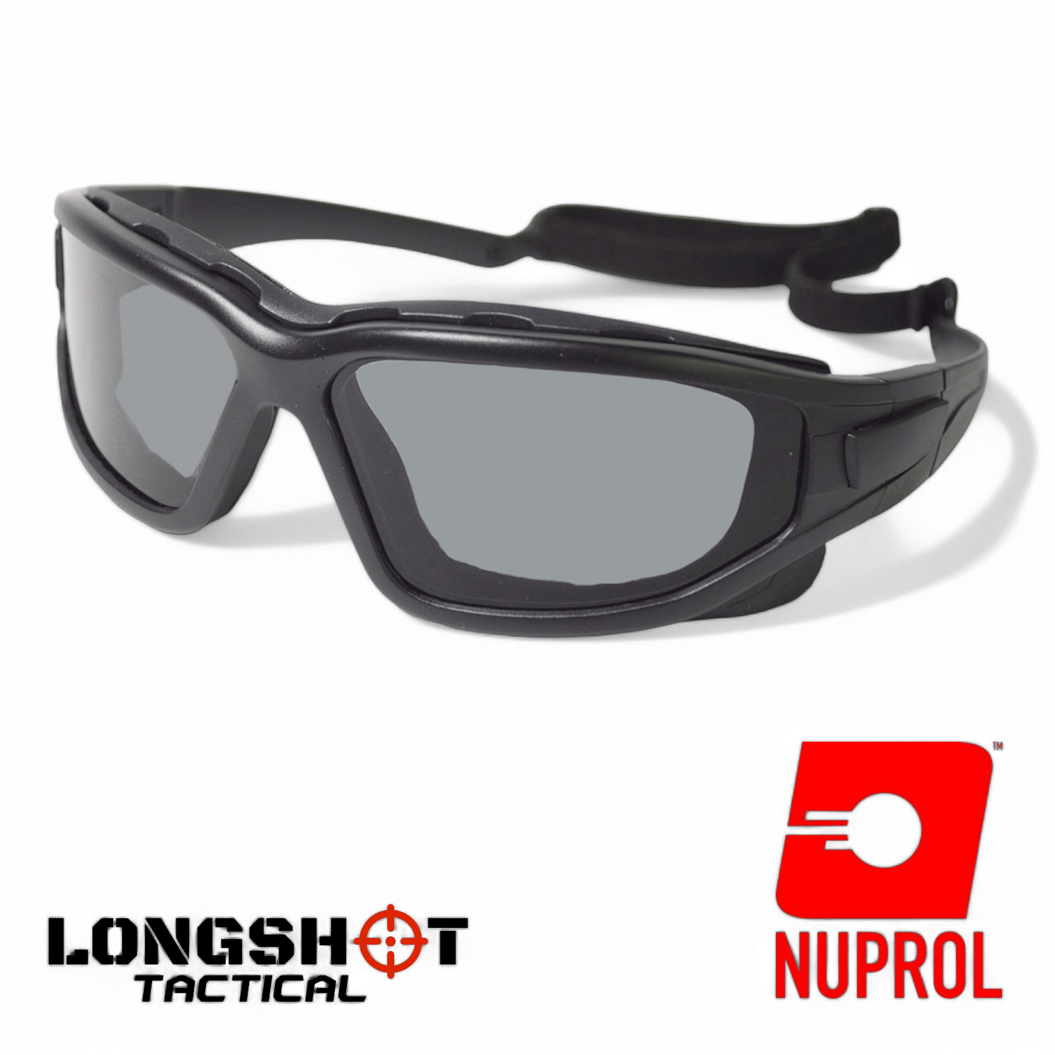 Nuprol Defence Pro's Black Frame/Smoke Lens Tactical Airsoft Eye Pro - Longshot Tactical