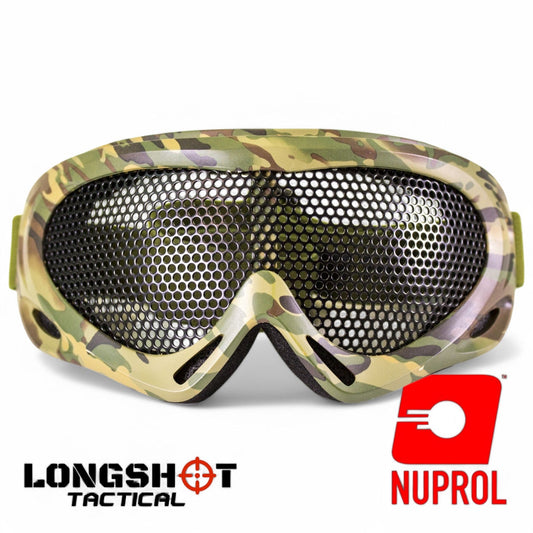 Nuprol Pro Tactical Airsoft mesh goggles - Large, Camo - Longshot Tactical