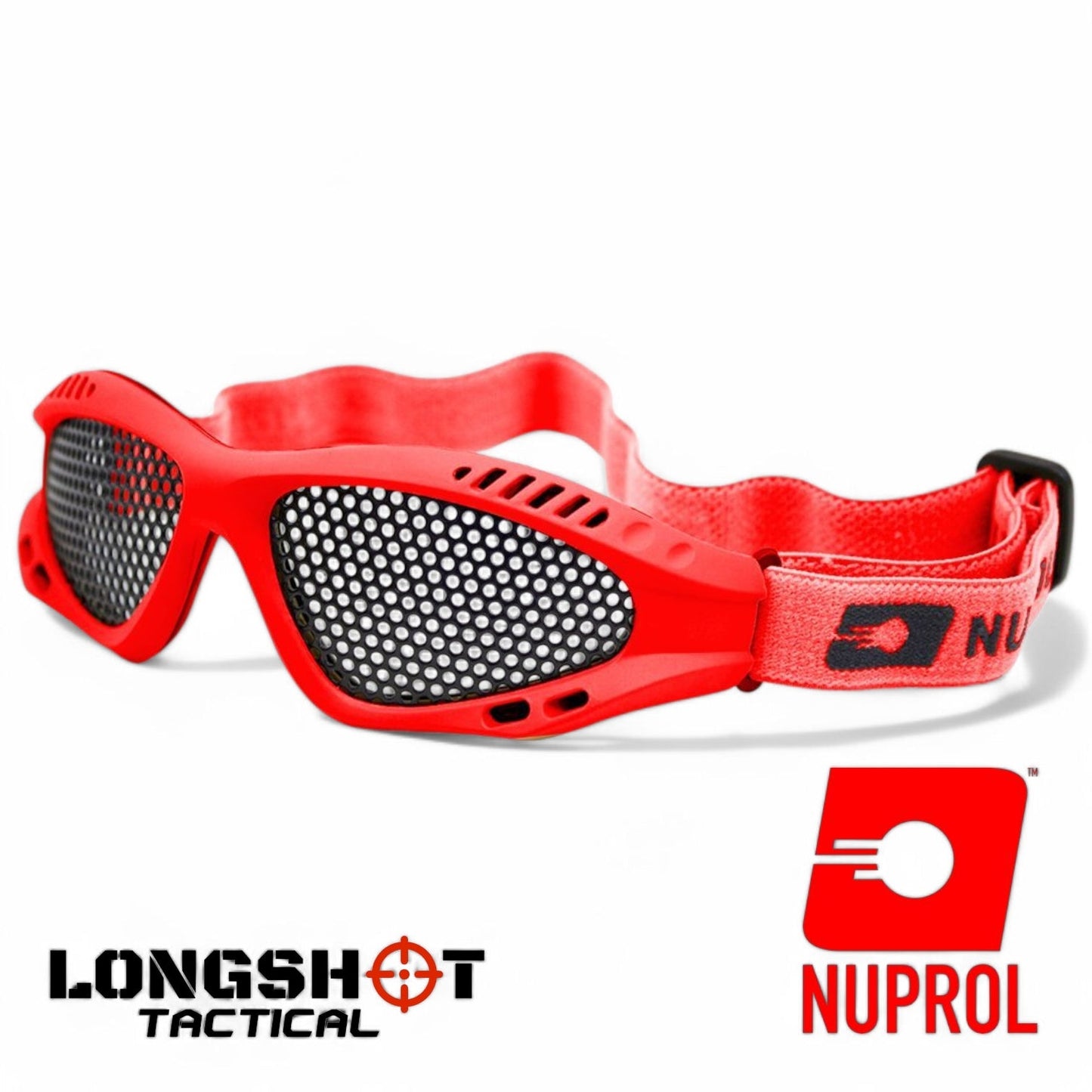 Nuprol Tactical Airsoft Shades Eye Protection - Red, Small - Longshot Tactical