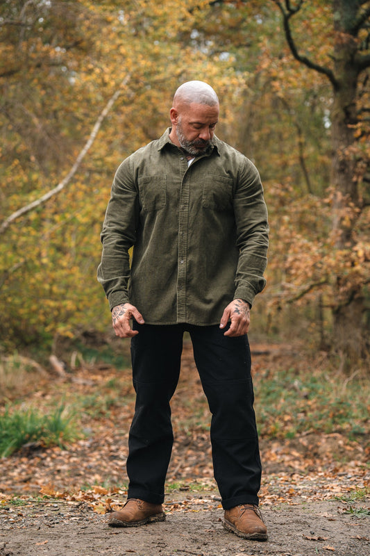 NVYSKN Heavy Cord Shirt – 300 GSM Cotton Corduroy Overshirt - Longshot Tactical