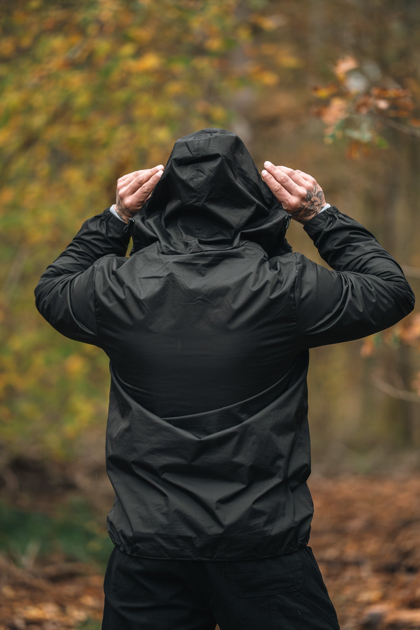 NVYSKN Waterproof Hiking Jacket – Lightweight Tactical Shell (Black) - Longshot Tactical