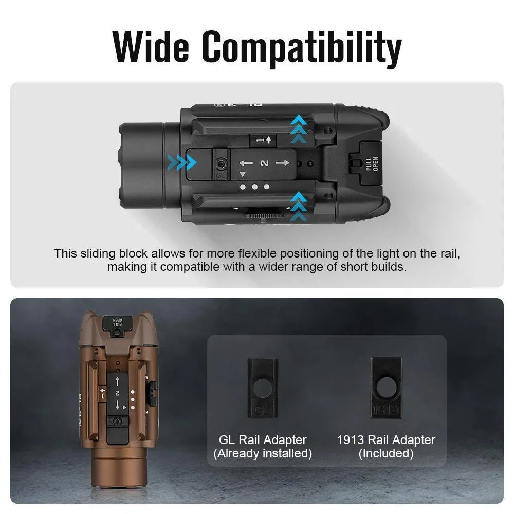 Olight PL - 3S Valkyrie Rail Mountable LED Torch - Tan - Longshot Tactical