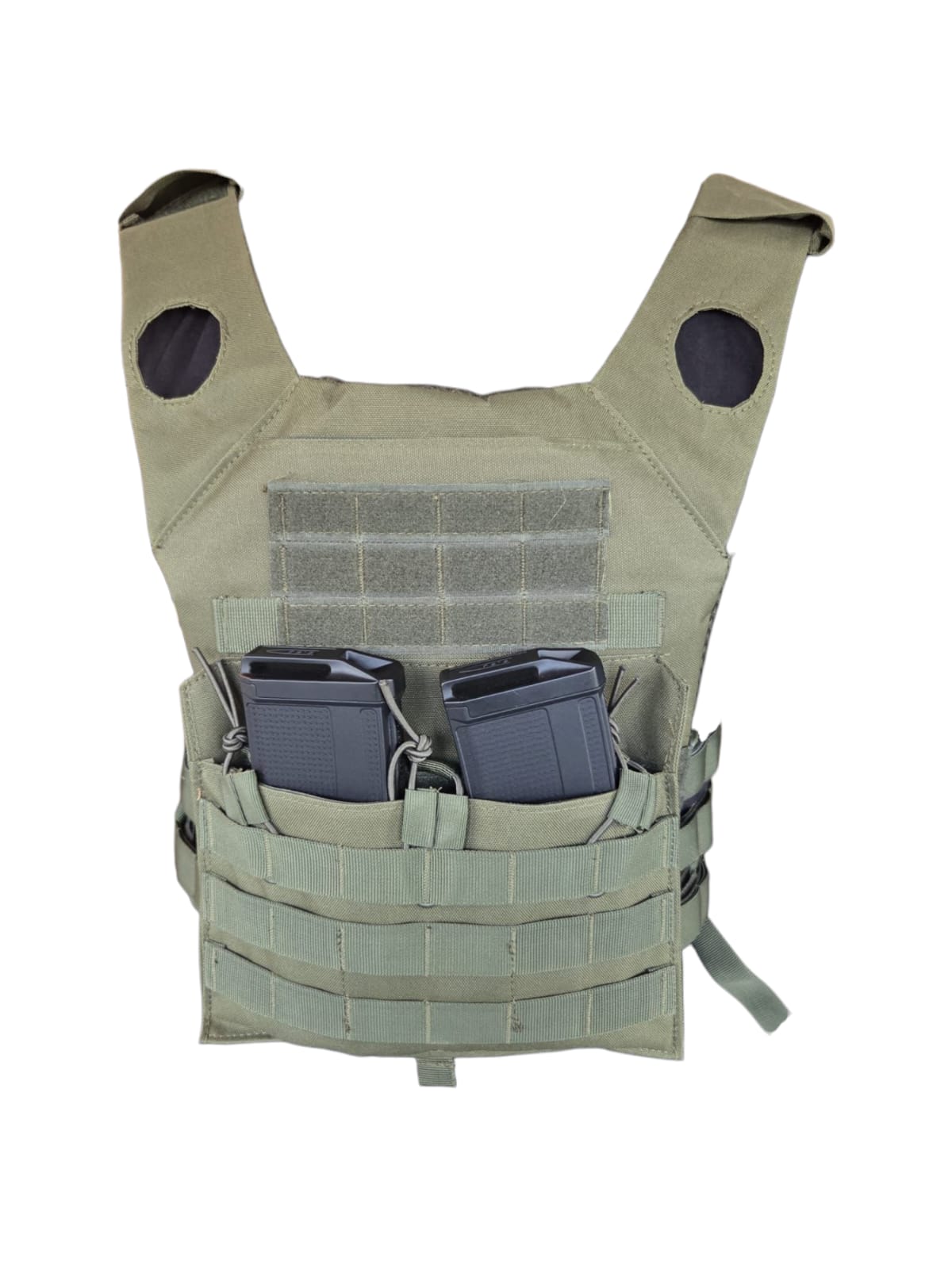 Olive Green Chest Rig Plate Carrier Vest - Longshot Tactical